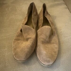 Women’s Size 8 Taupe Franco Sarto A-Freeze Suede Flat Loafers